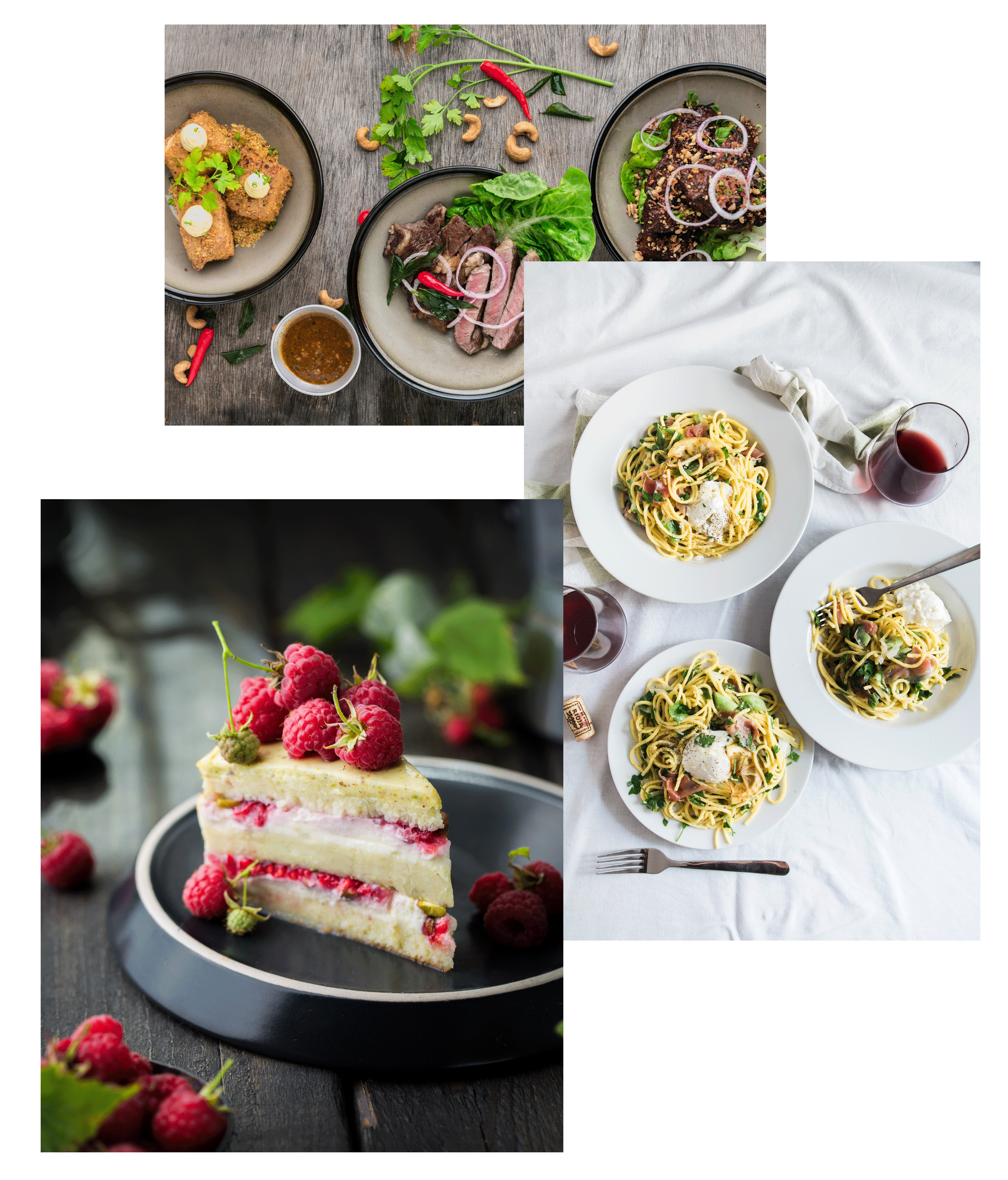 Desert, main course, cake